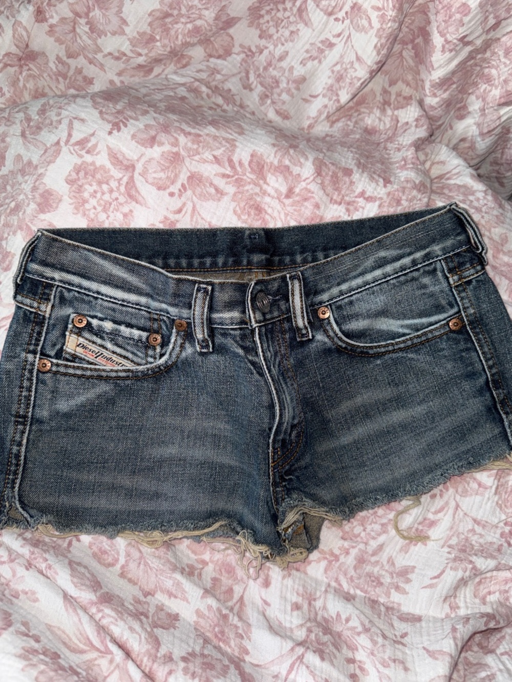 Diesel Women's Denim Jean Shorts - Faded Blue